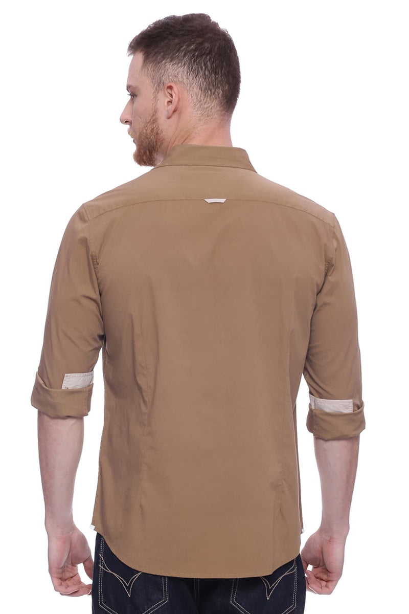 BASICS SLIM FIT STRETCH SHIRT