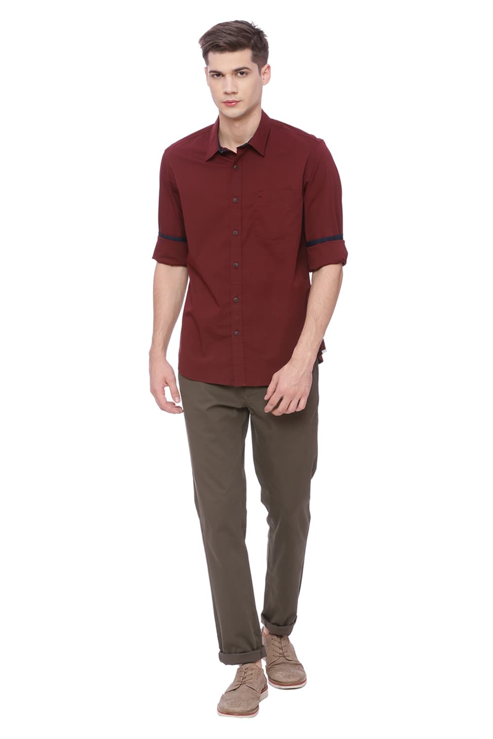 BASICS SLIM FIT STRETCH SHIRT