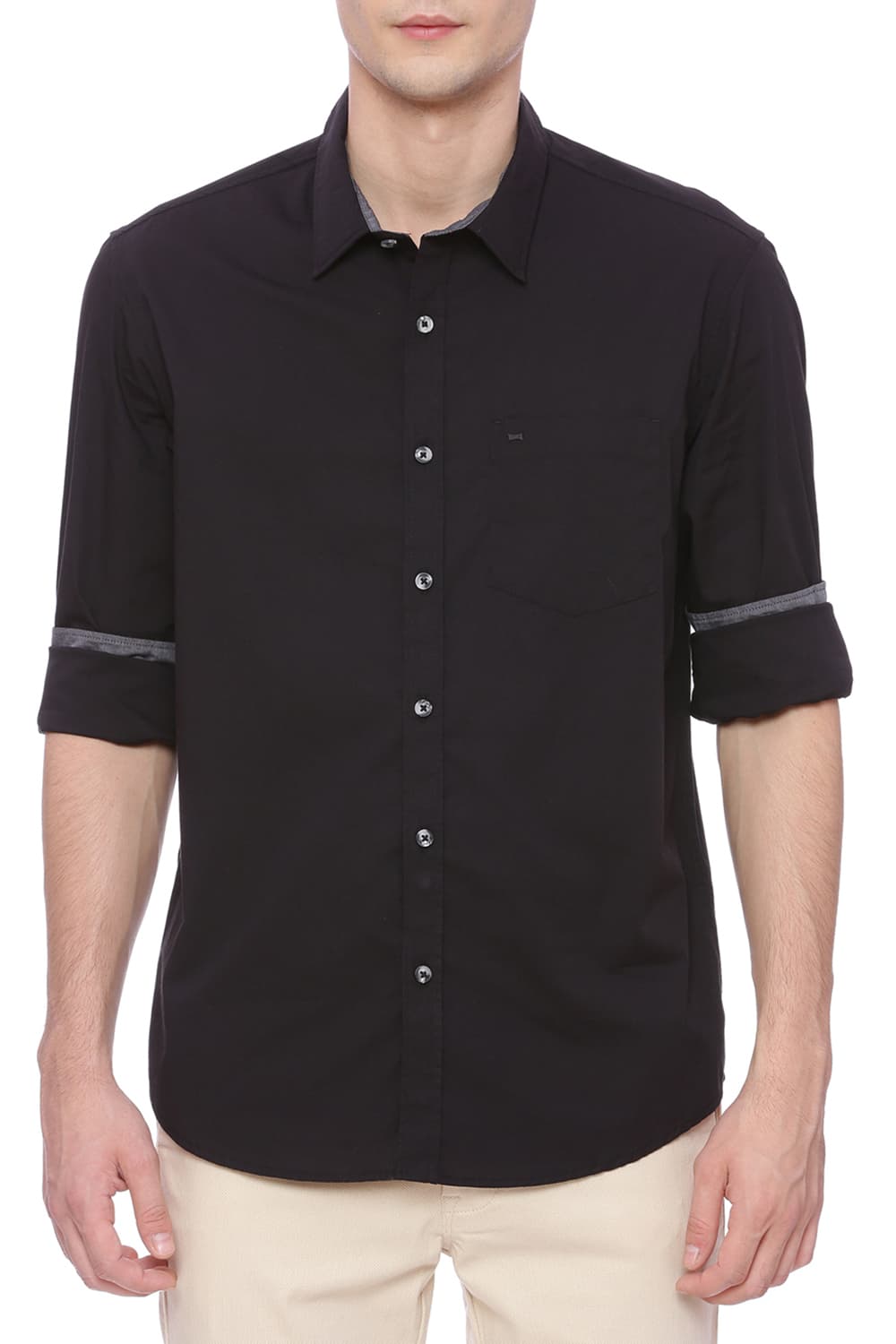 BASICS SLIM FIT STRETCH SHIRT