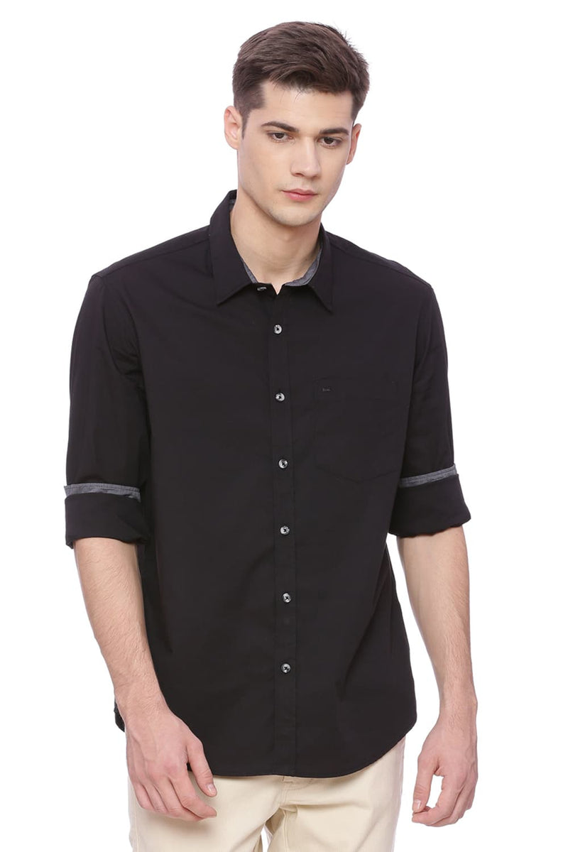 BASICS SLIM FIT STRETCH SHIRT