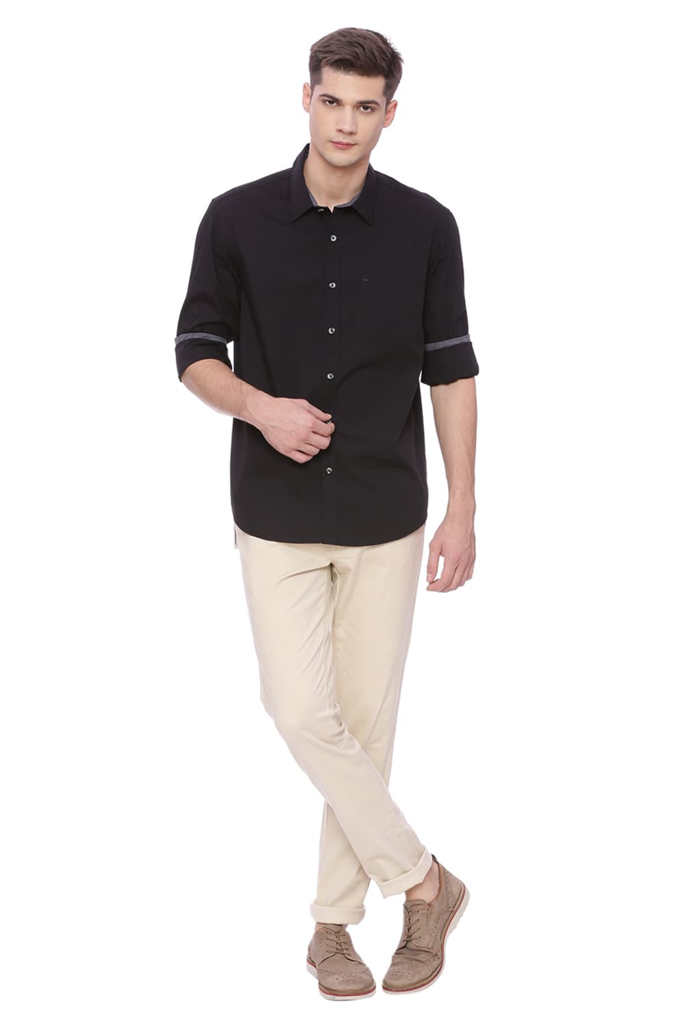 BASICS SLIM FIT STRETCH SHIRT