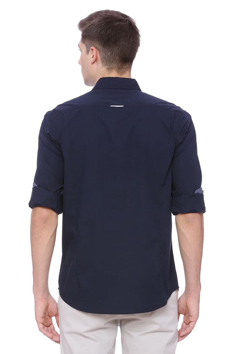 BASICS SLIM FIT STRETCH SHIRT