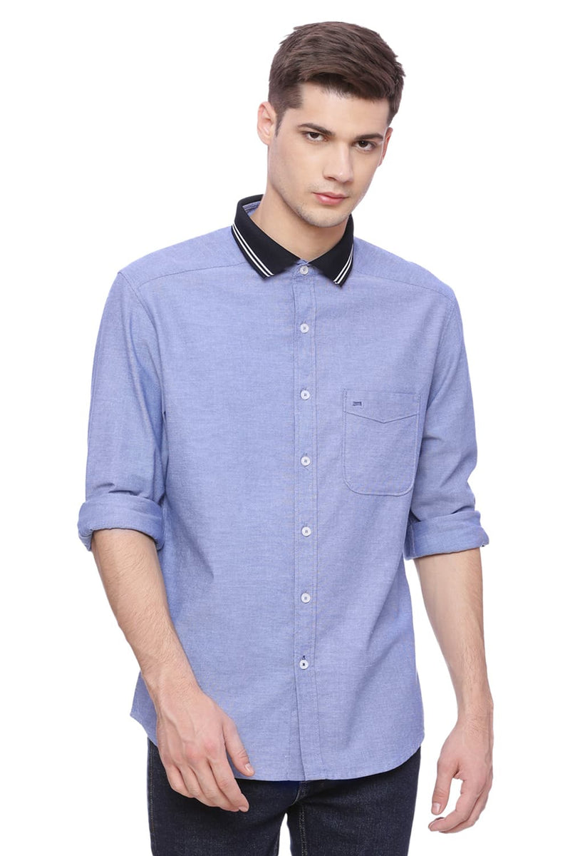 BASICS SLIM FIT STRETCH SHIRT