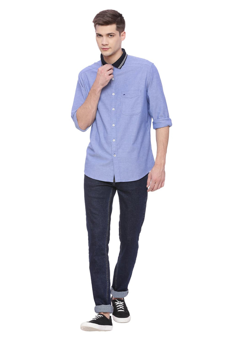 BASICS SLIM FIT STRETCH SHIRT