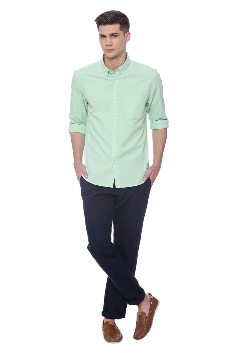 BASICS SLIM FIT STRETCH SHIRT