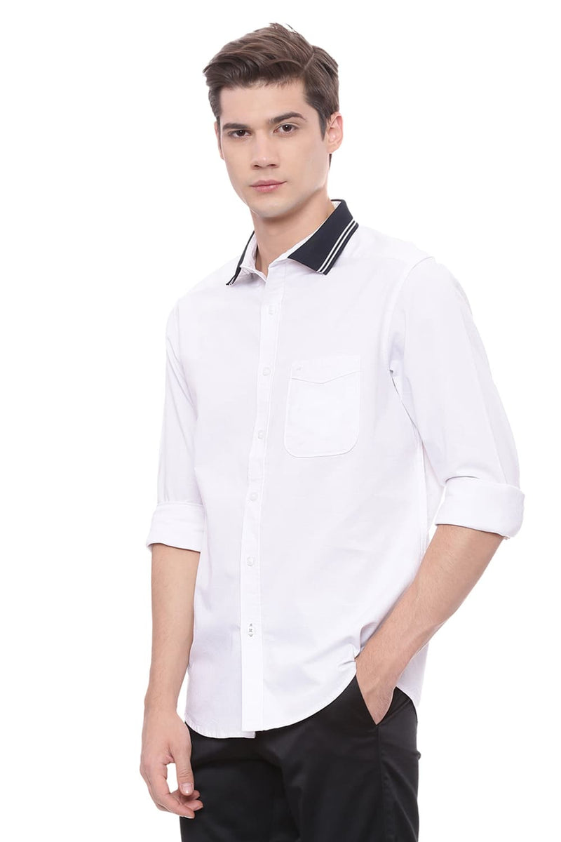 BASICS SLIM FIT STRETCH SHIRT