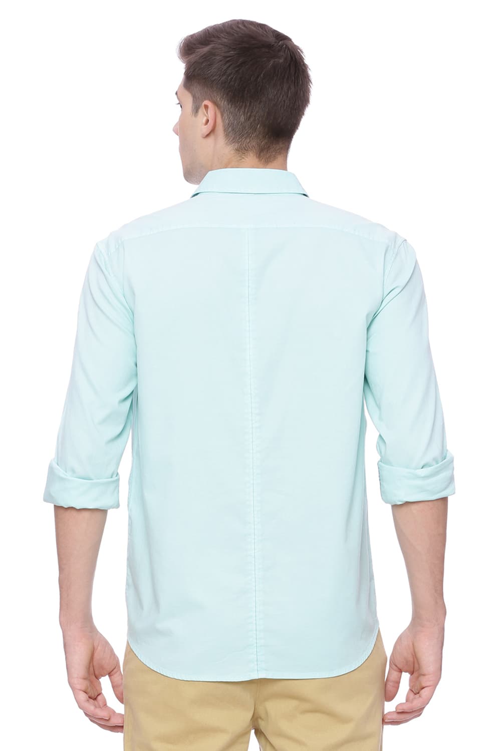 BASICS SLIM FIT DOBBY STRETCH SHIRT