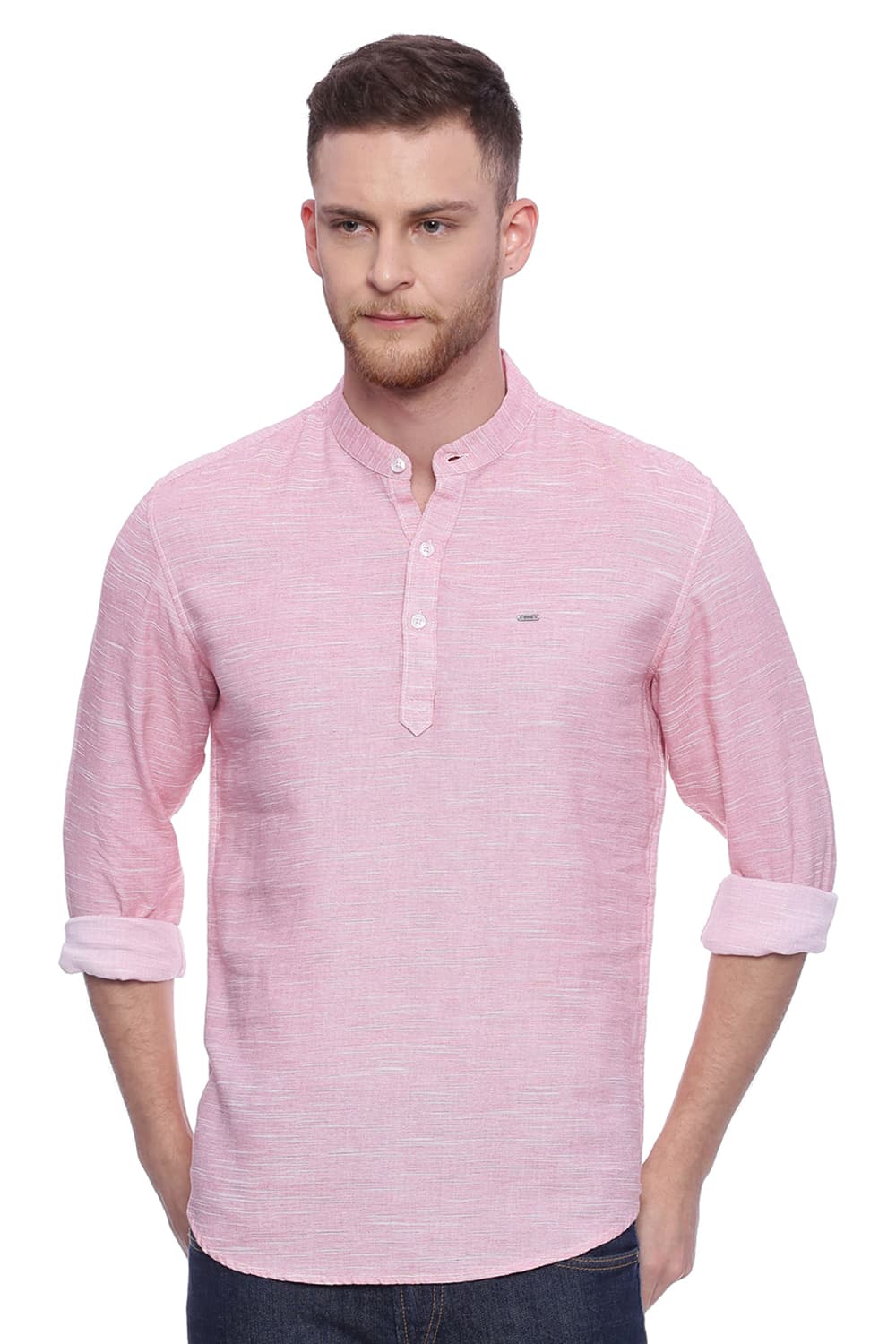 BASICS SLIM FIT KURTA SHIRT