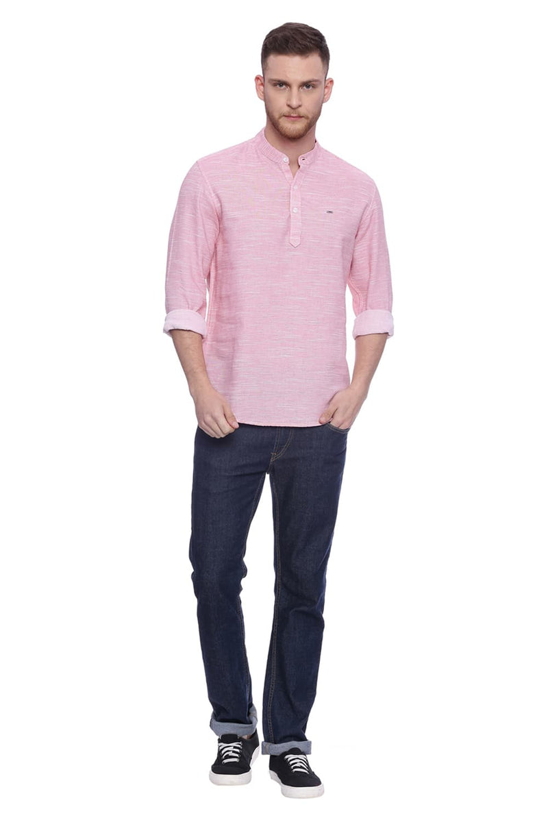 BASICS SLIM FIT KURTA SHIRT