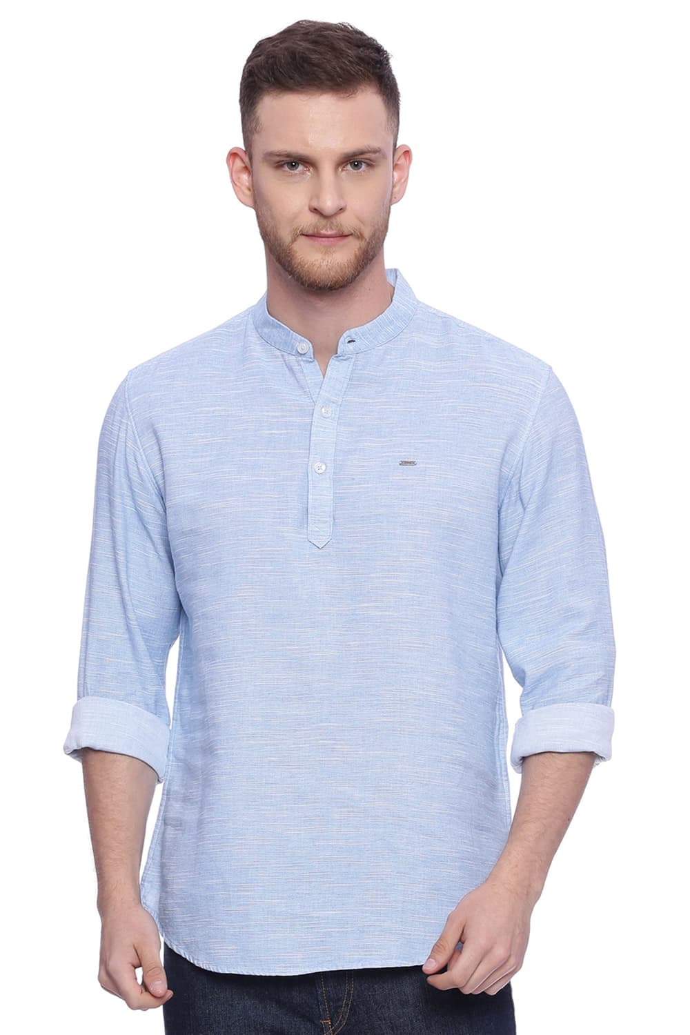 BASICS SLIM FIT KURTA SHIRT