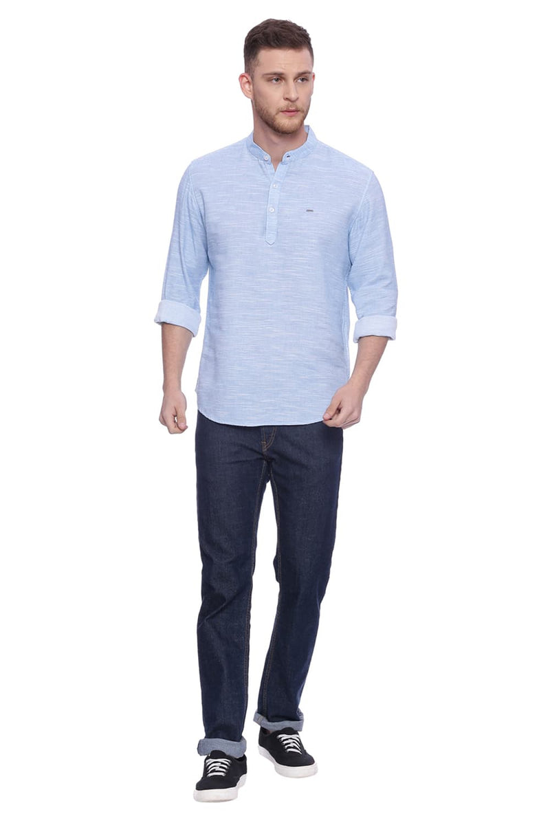 BASICS SLIM FIT KURTA SHIRT