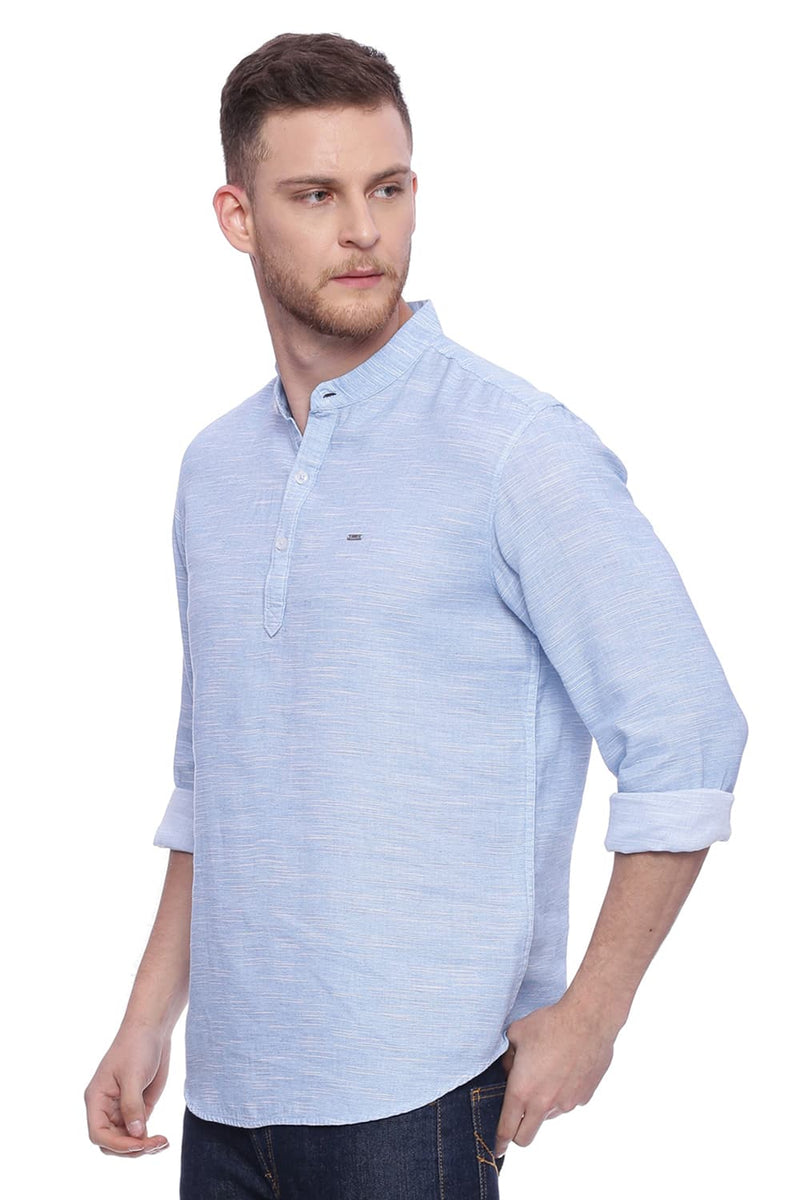 BASICS SLIM FIT KURTA SHIRT