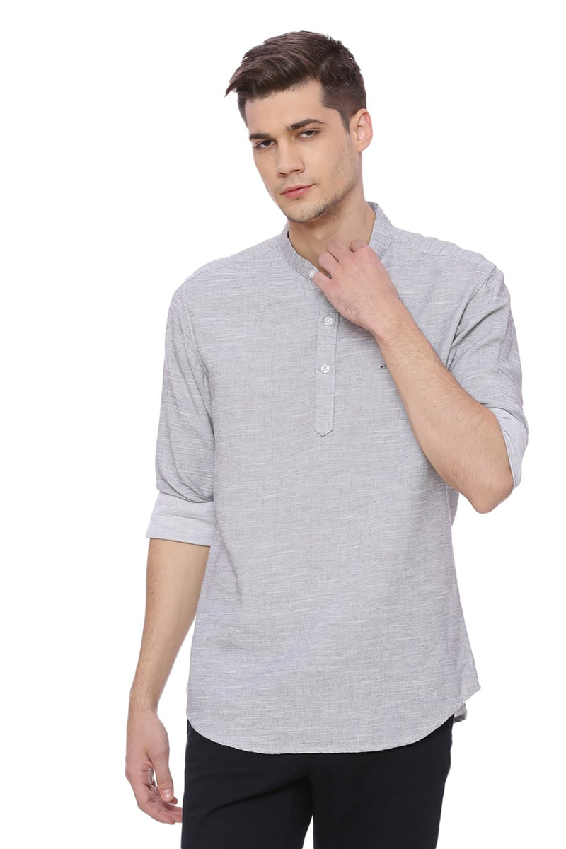 BASICS SLIM FIT KURTA SHIRT