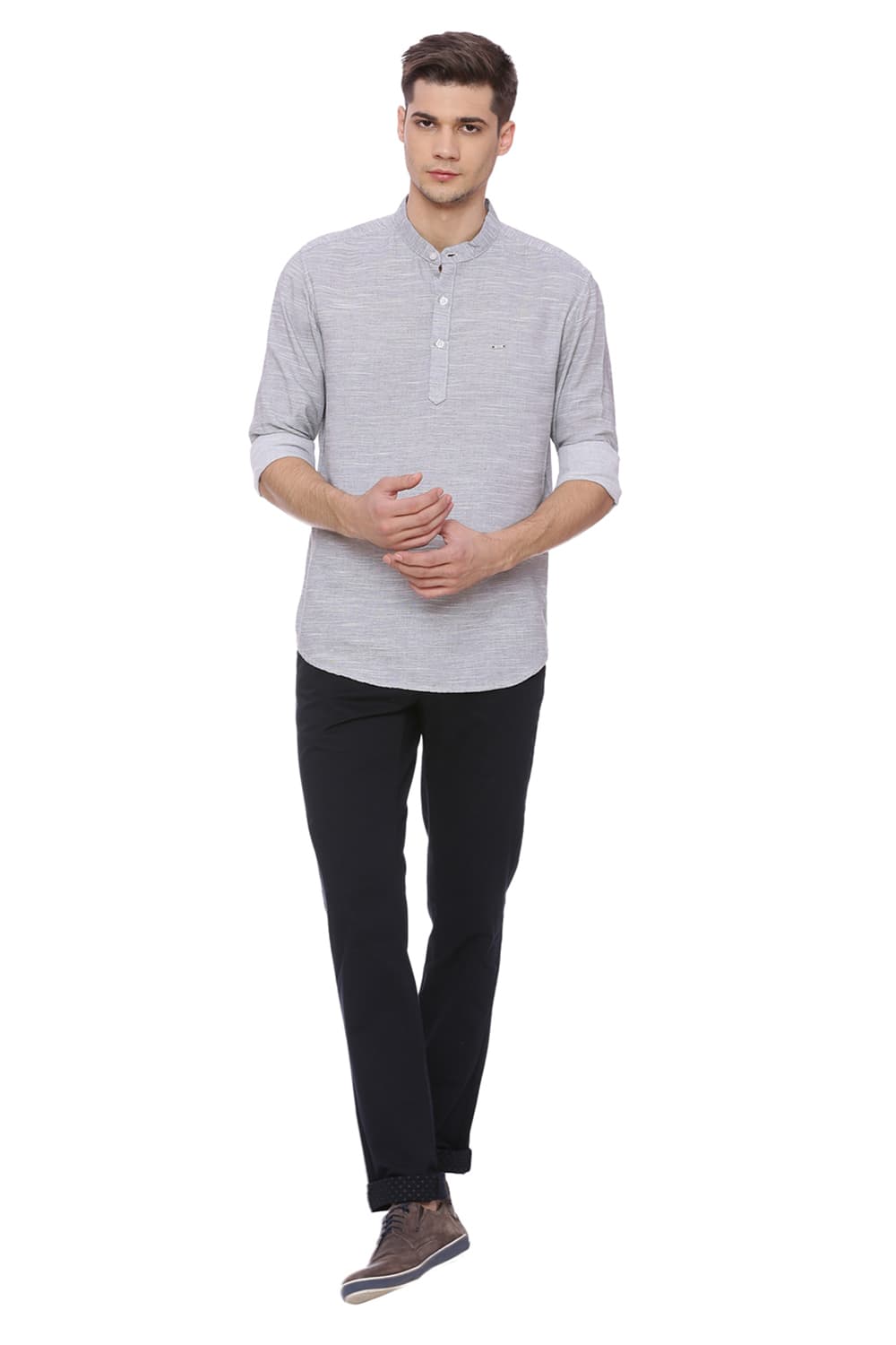 BASICS SLIM FIT KURTA SHIRT