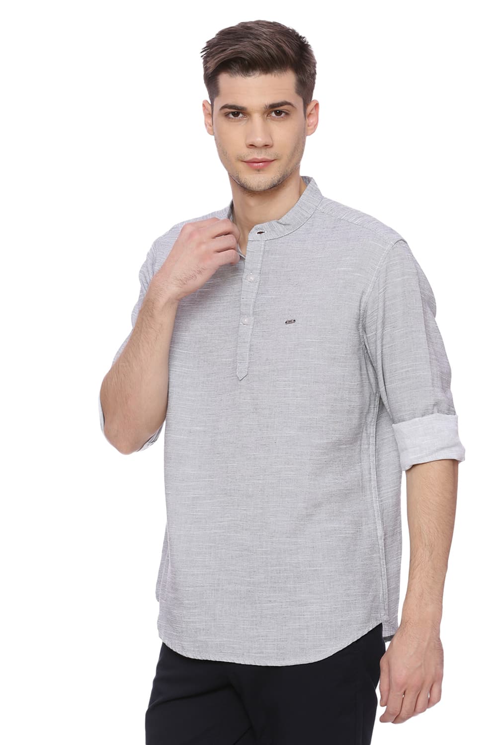 BASICS SLIM FIT KURTA SHIRT