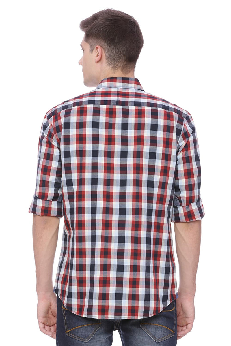 BASICS SLIM FIT CHECKS SHIRT