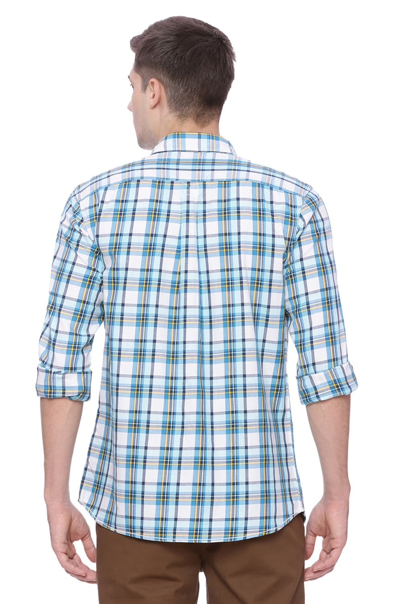 BASICS SLIM FIT CHECKS SHIRT