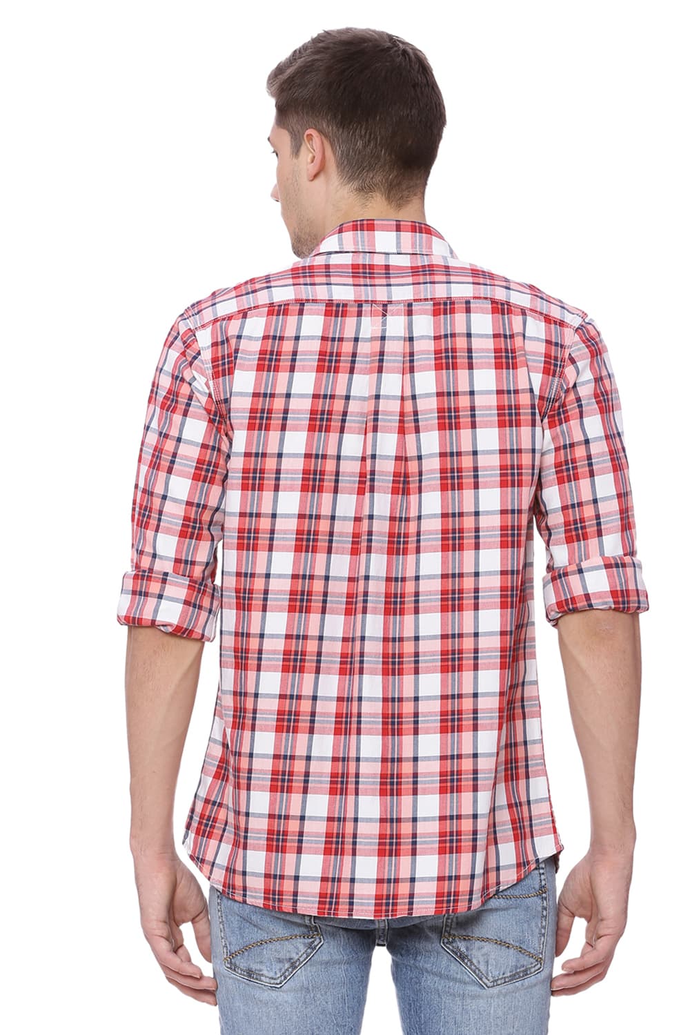 BASICS SLIM FIT CHECKS SHIRT