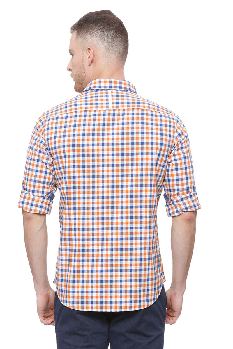 BASICS SLIM FIT CHECKS SHIRT