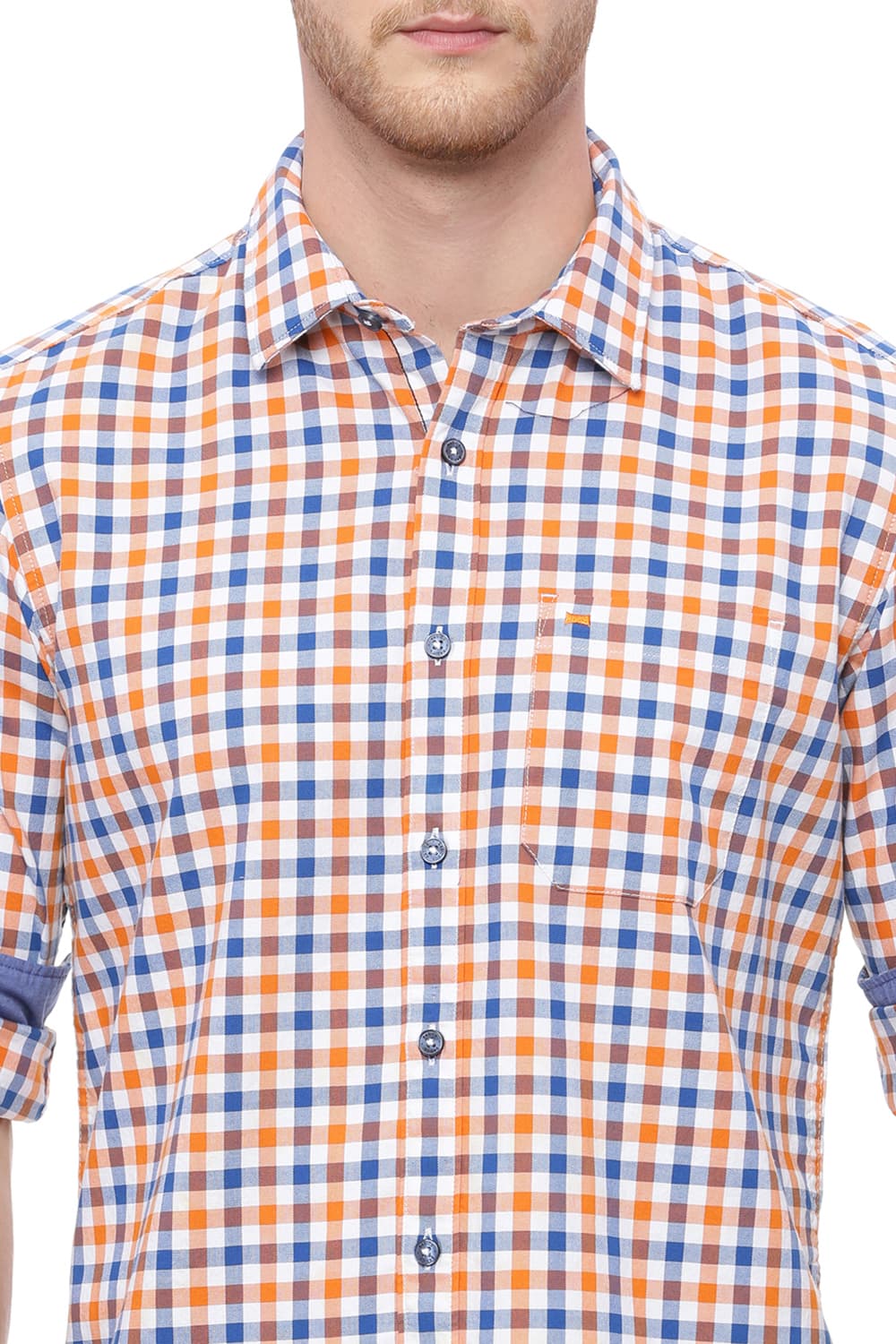 BASICS SLIM FIT CHECKS SHIRT