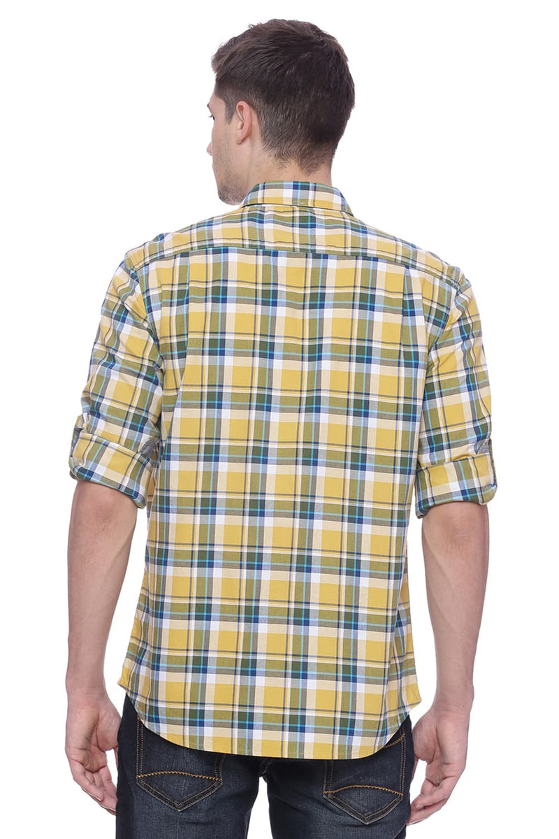 BASICS SLIM FIT CHECKS SHIRT