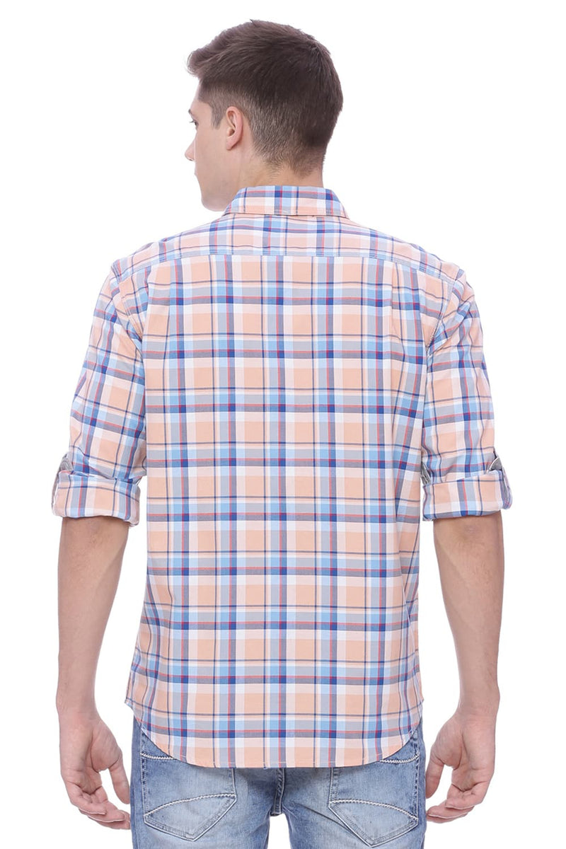 BASICS SLIM FIT CHECKS SHIRT