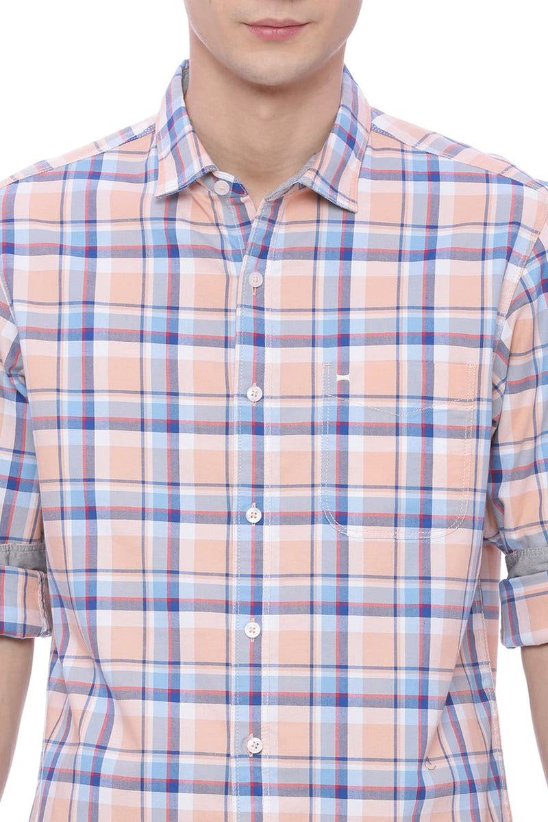 BASICS SLIM FIT CHECKS SHIRT