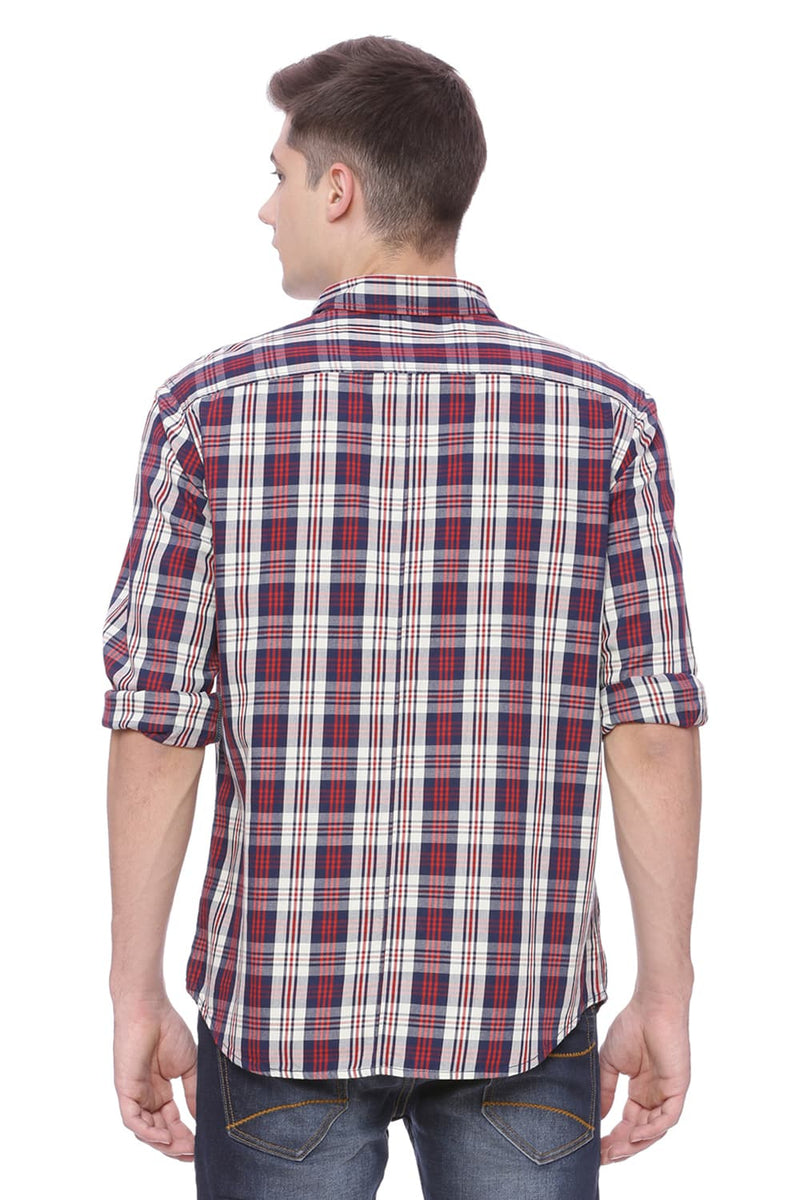 BASICS SLIM FIT CHECKS SHIRT