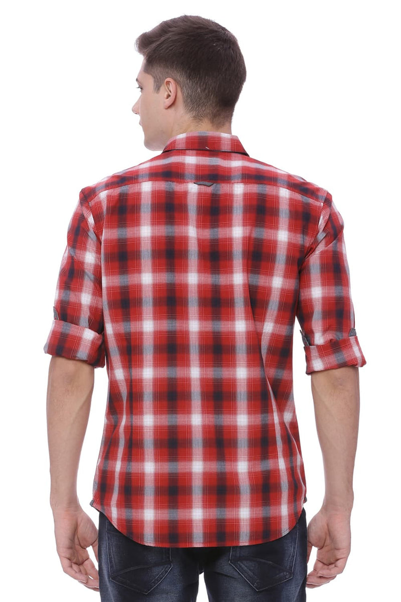 BASICS SLIM FIT CHECKS SHIRT