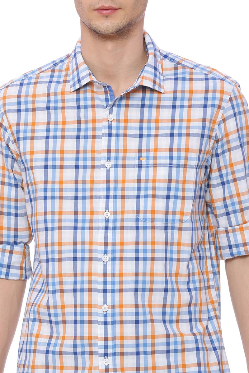 BASICS SLIM FIT CHECKS SHIRT