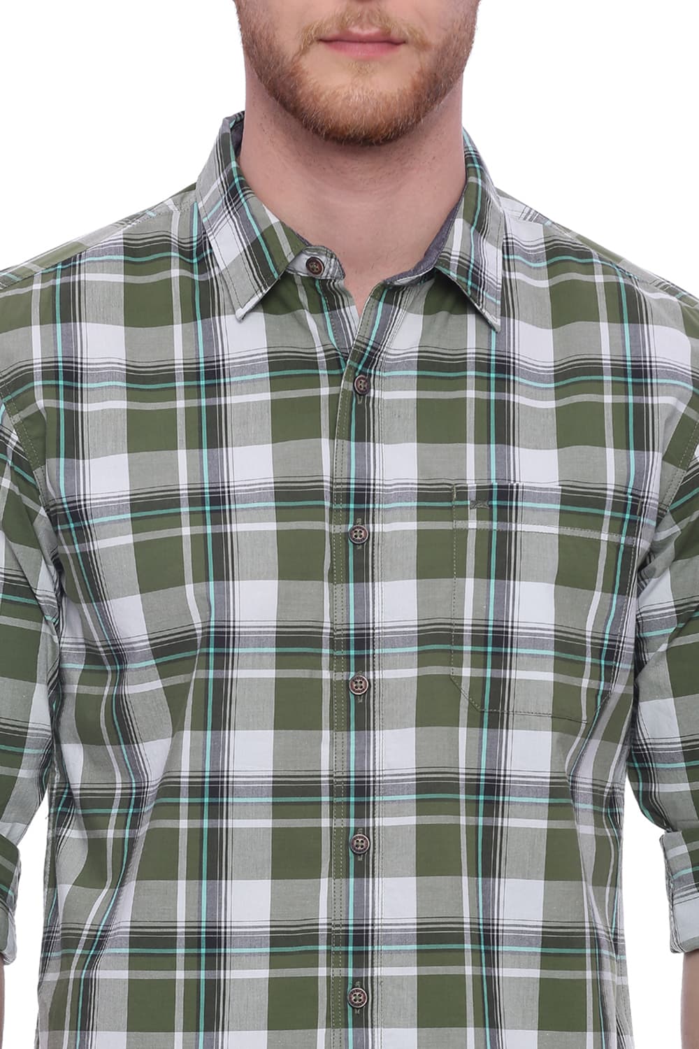 BASICS SLIM FIT CHECKS SHIRT