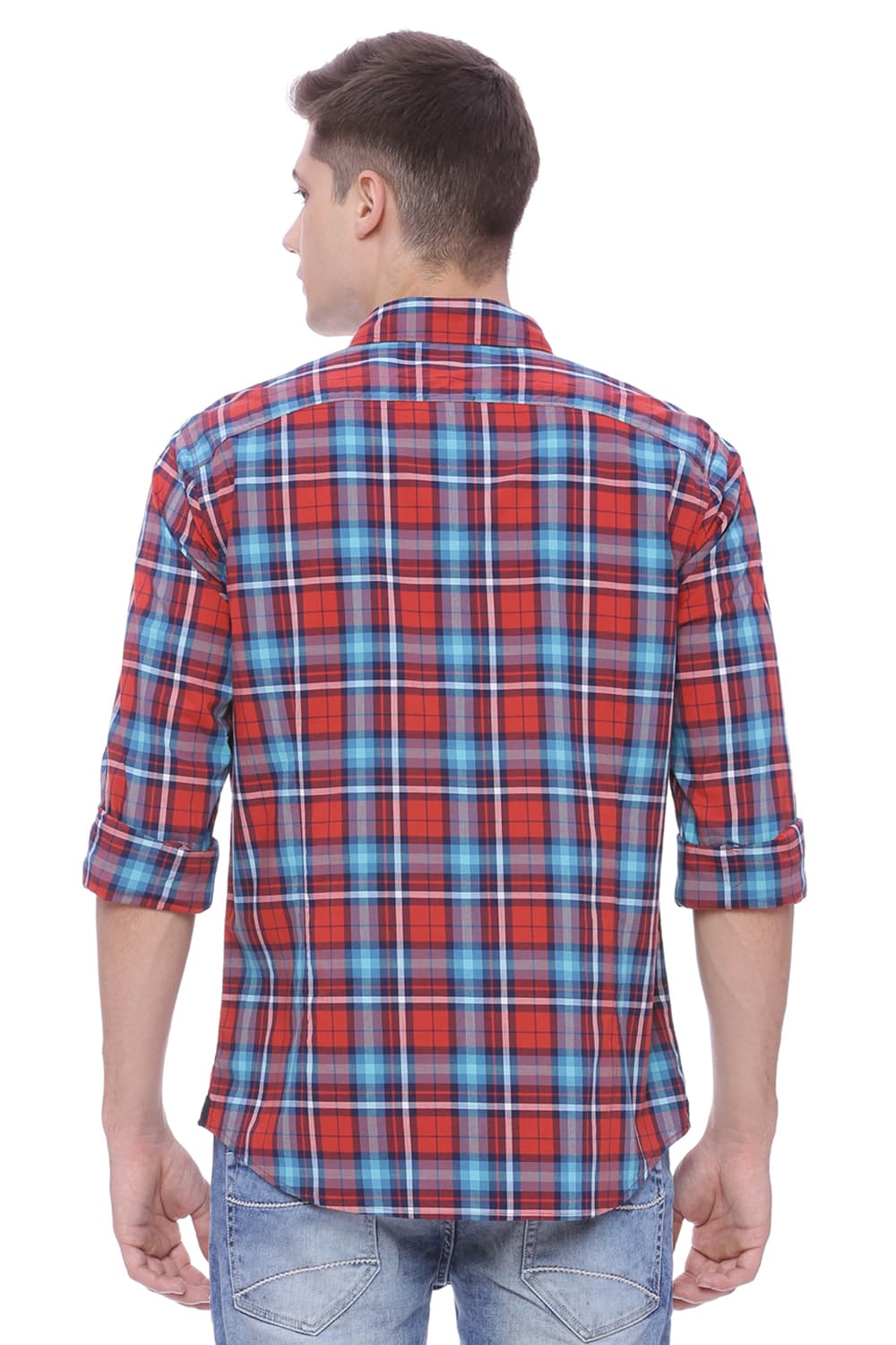 BASICS SLIM FIT CHECKS SHIRT