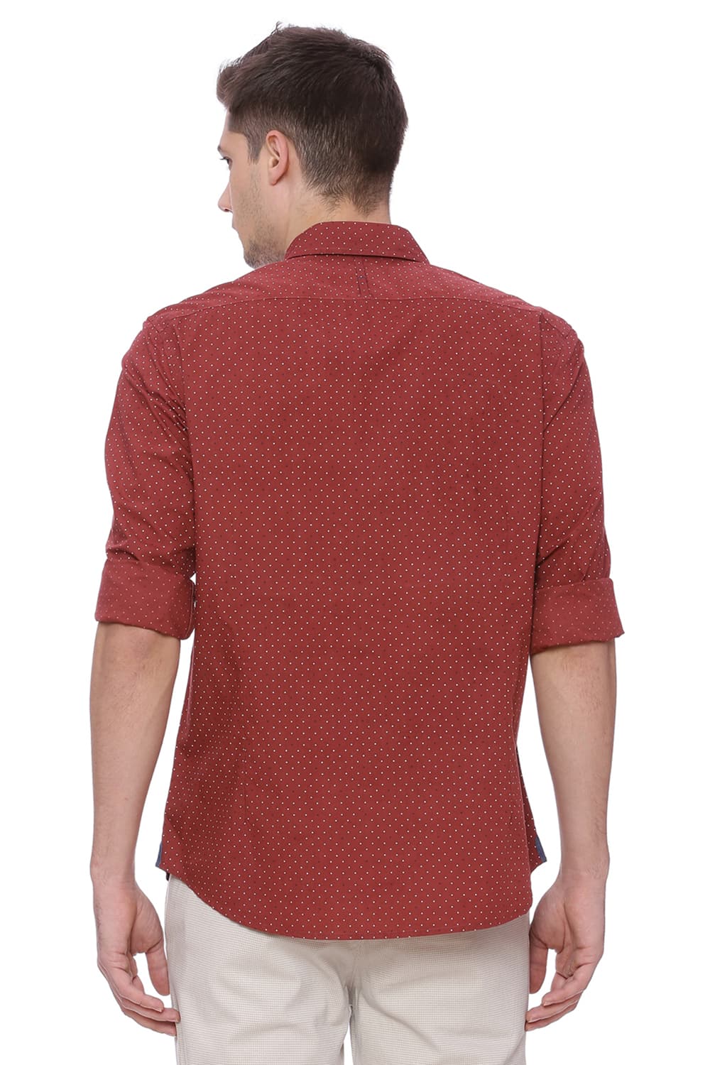 BASICS SLIM FIT PRINTED SHIRT