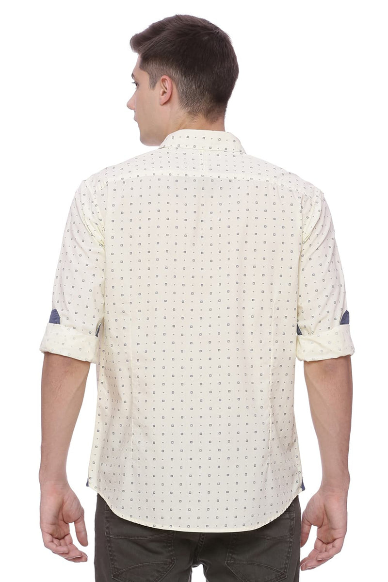 BASICS SLIM FIT PRINTED SHIRT