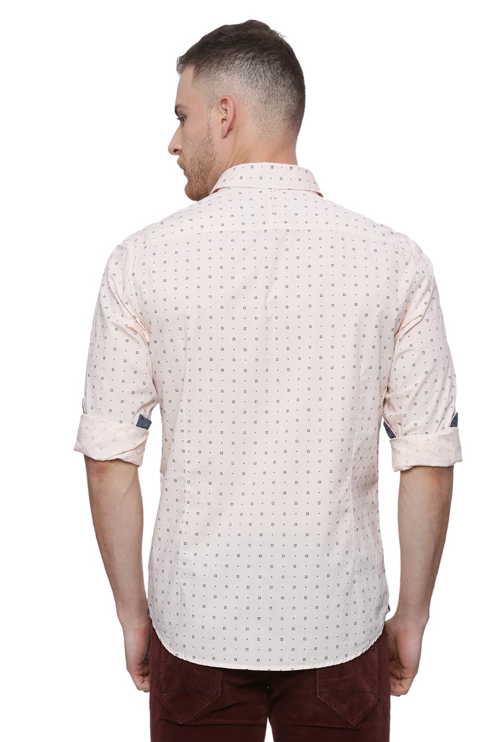 BASICS SLIM FIT PRINTED SHIRT