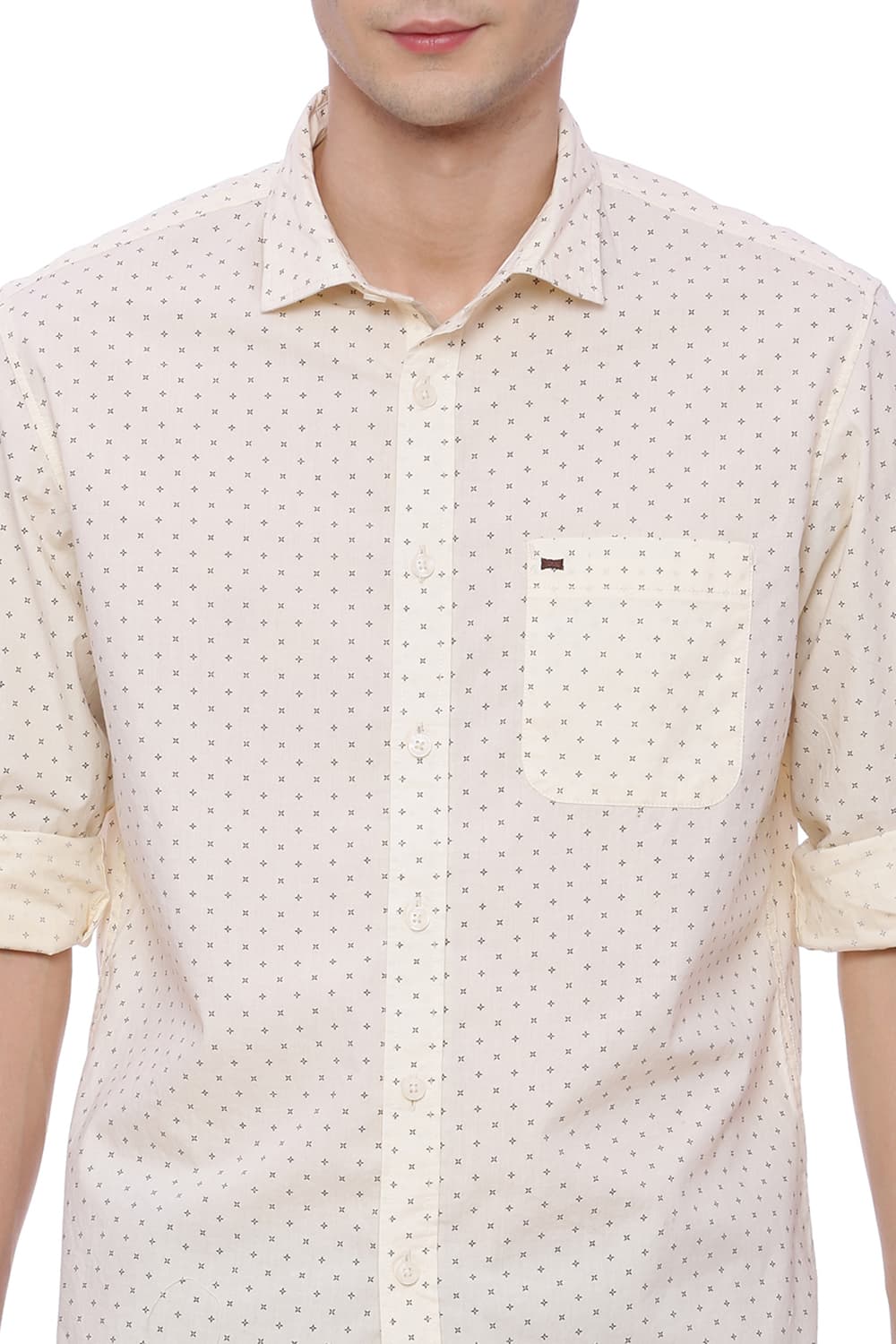 BASICS SLIM FIT PRINTED SHIRT