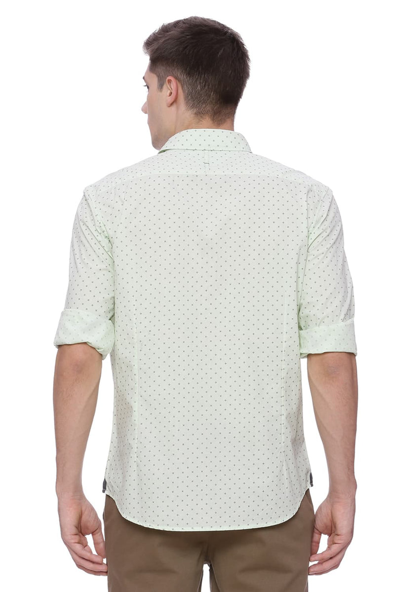 BASICS SLIM FIT PRINTED SHIRT