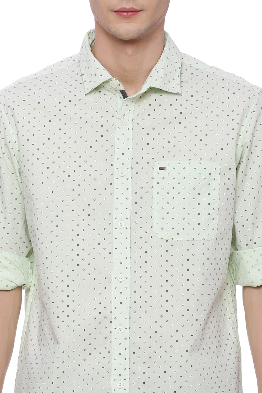 BASICS SLIM FIT PRINTED SHIRT