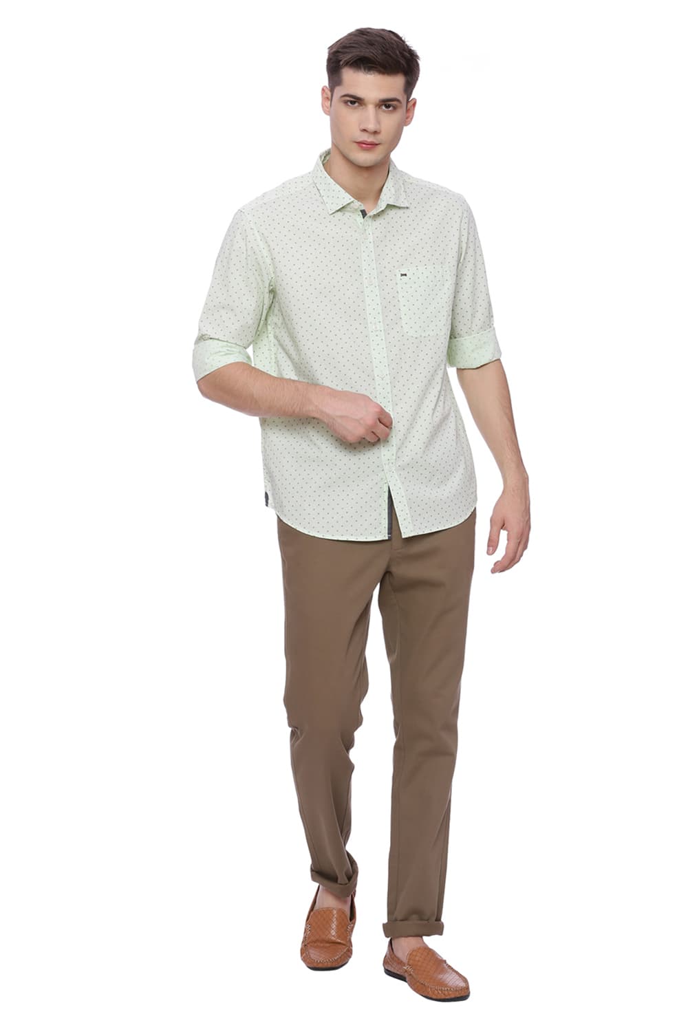 BASICS SLIM FIT PRINTED SHIRT