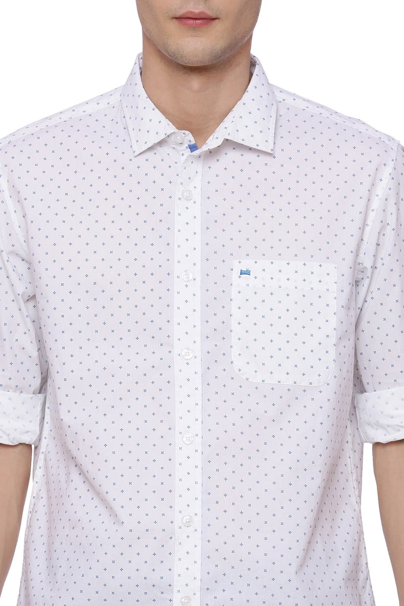 BASICS SLIM FIT PRINTED SHIRT