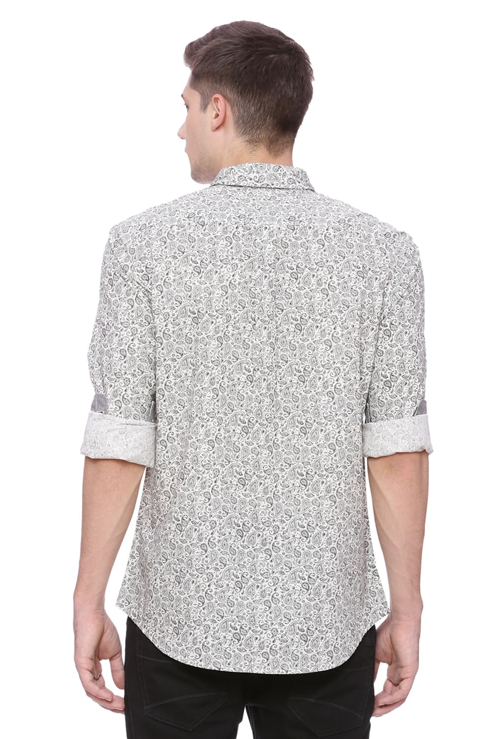 BASICS SLIM FIT PRINTED SHIRT