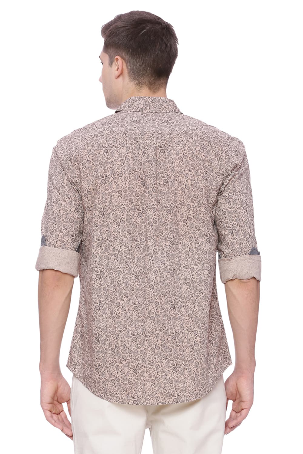 BASICS SLIM FIT PRINTED SHIRT