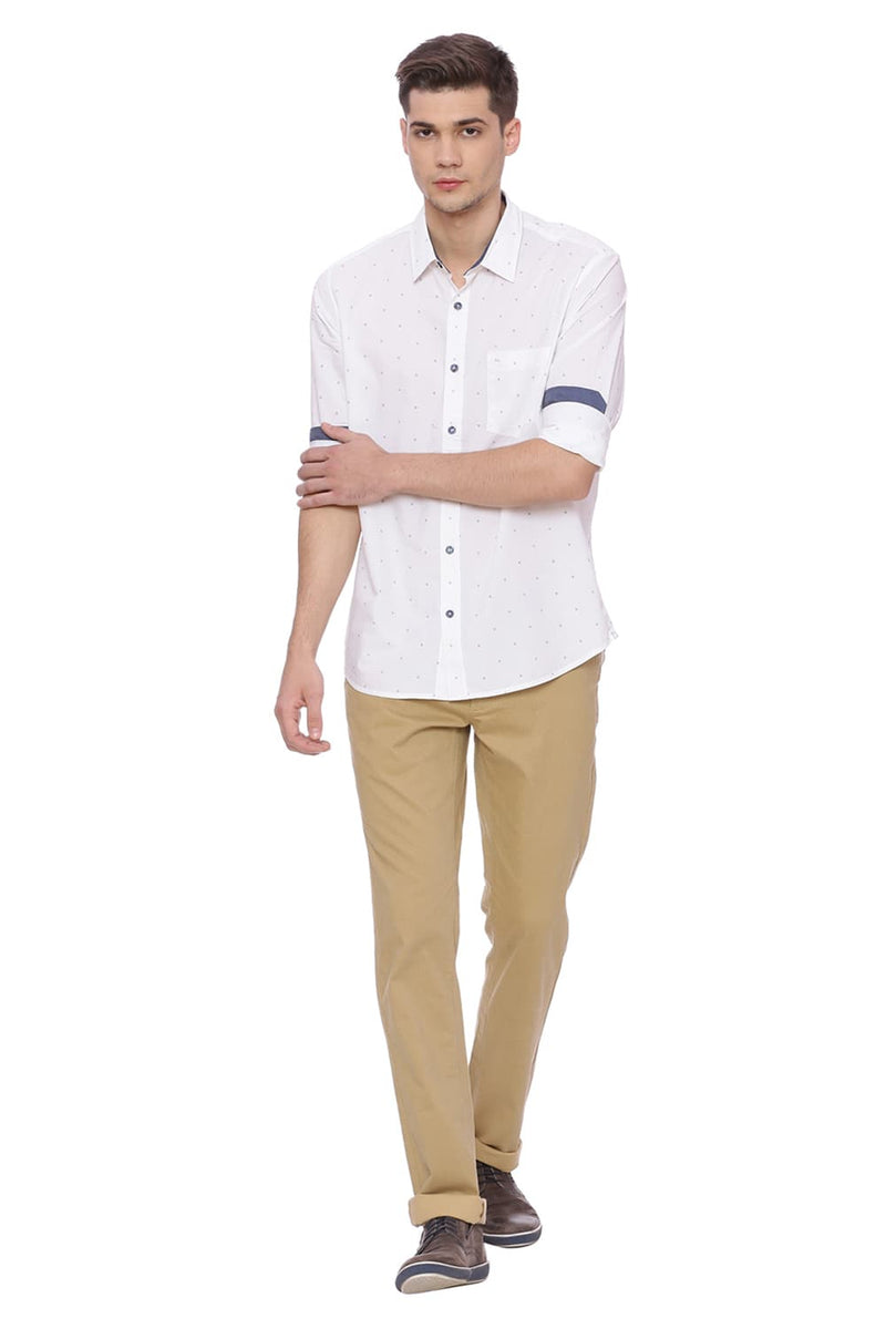 BASICS SLIM FIT PRINTED SHIRT