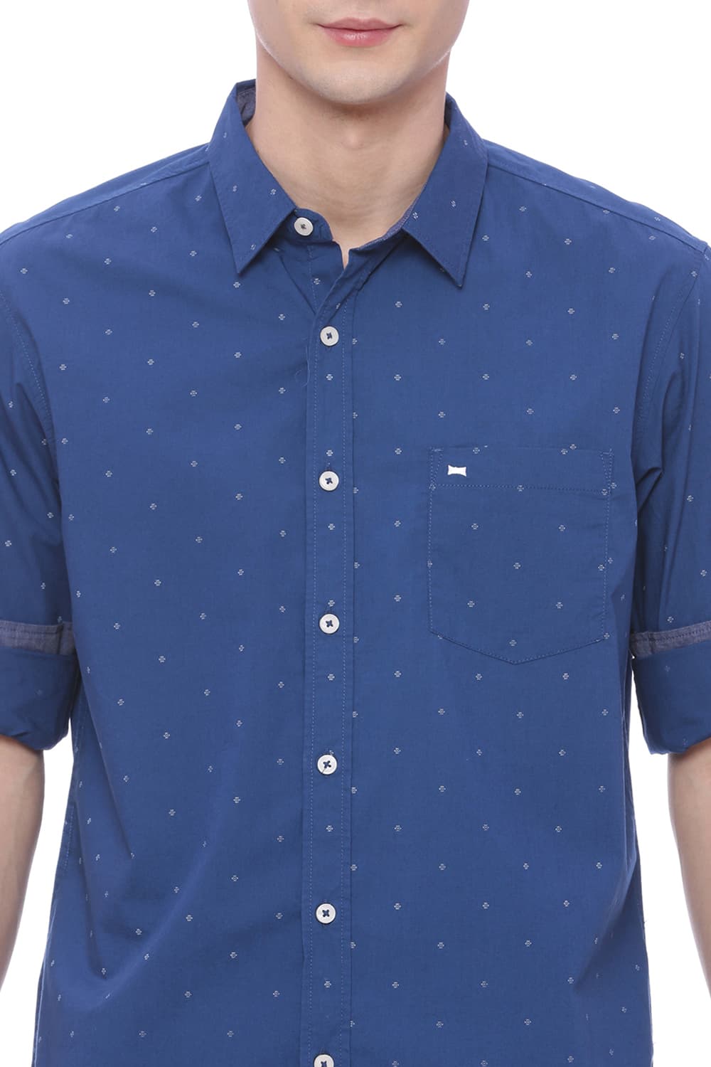 BASICS SLIM FIT PRINTED SHIRT