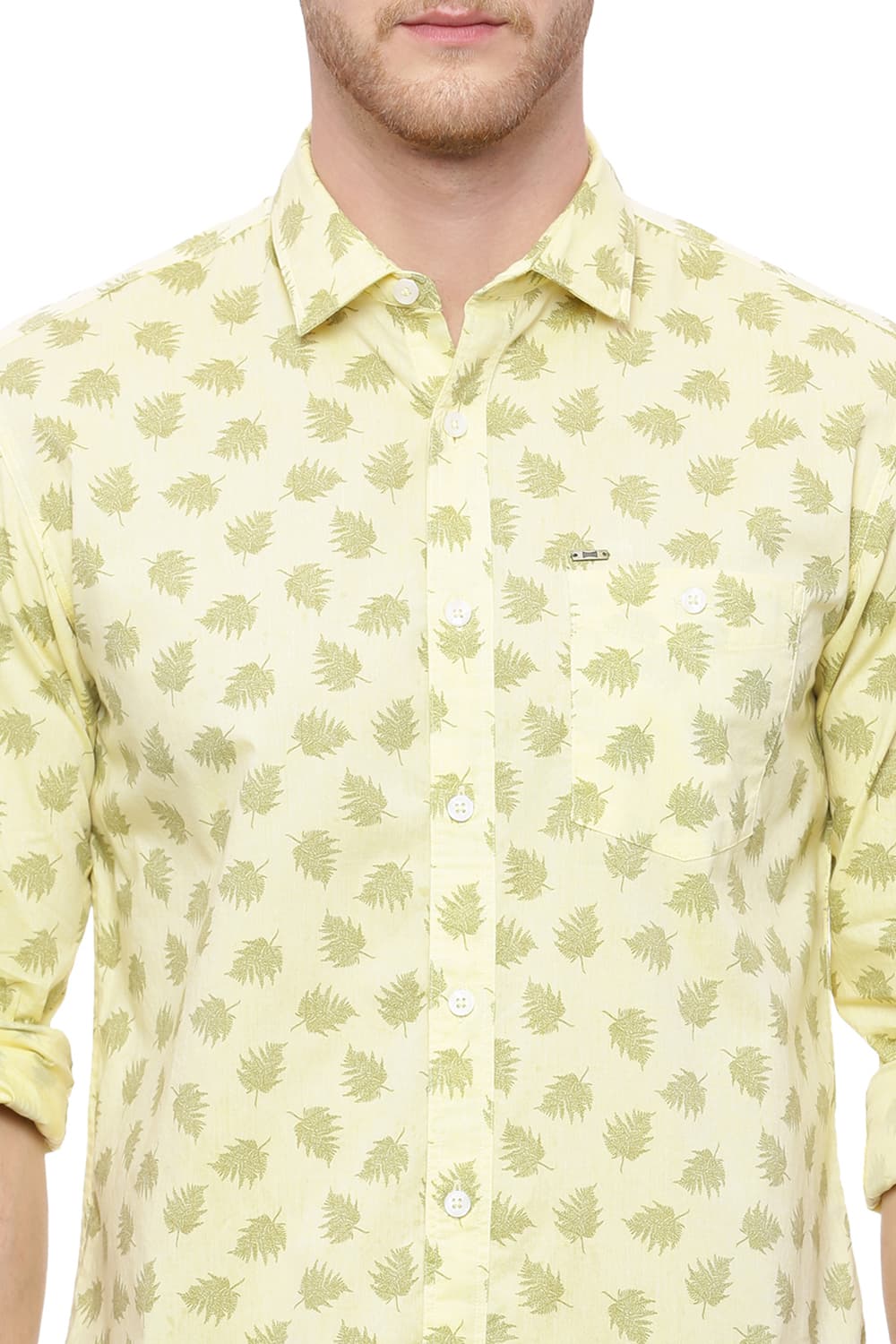 BASICS SLIM FIT PRINTED SHIRT