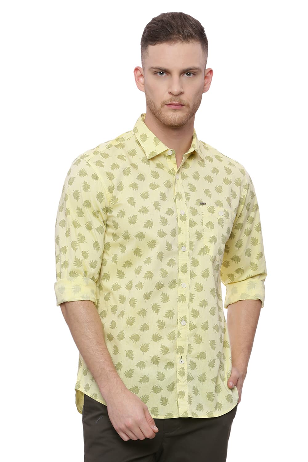 BASICS SLIM FIT PRINTED SHIRT