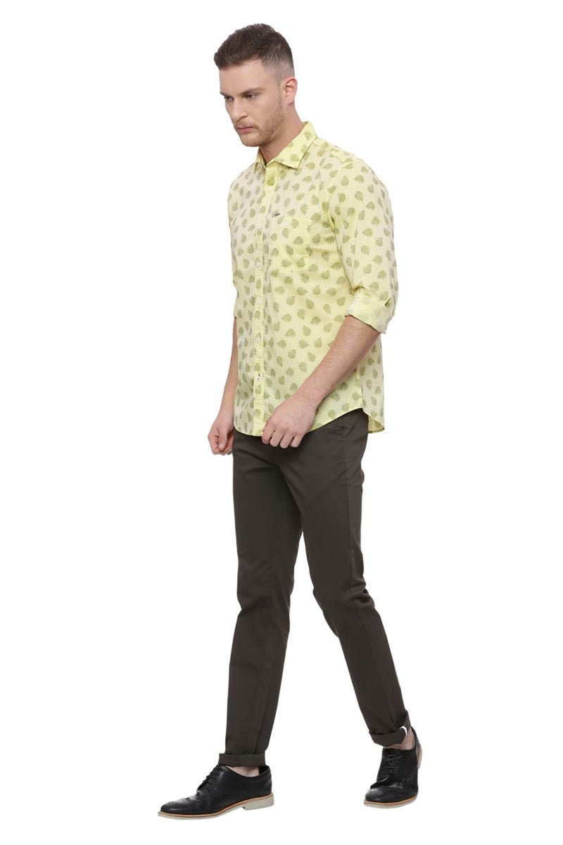 BASICS SLIM FIT PRINTED SHIRT