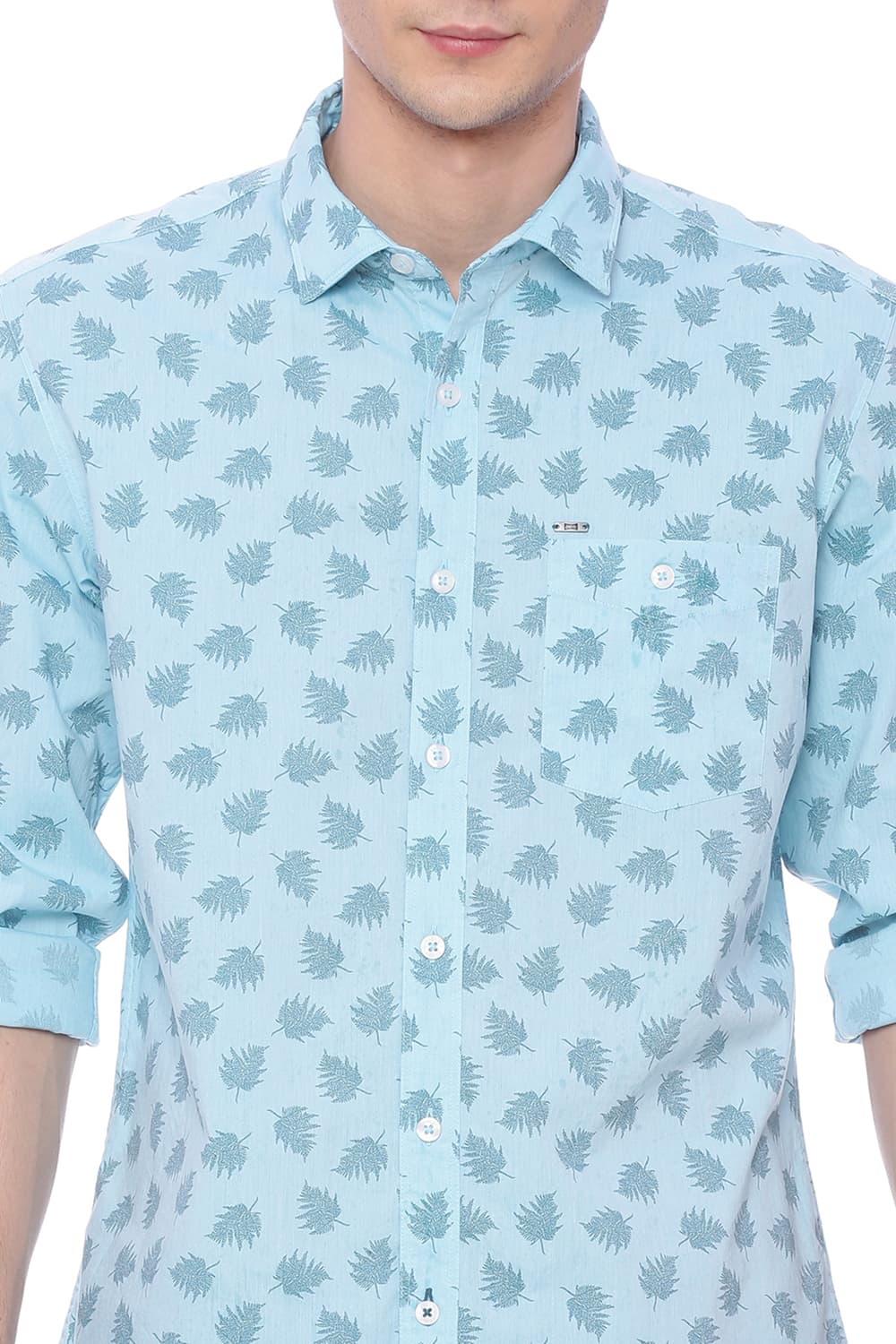 BASICS SLIM FIT PRINTED SHIRT