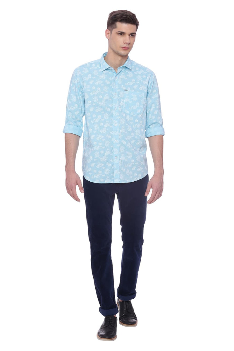 BASICS SLIM FIT PRINTED SHIRT