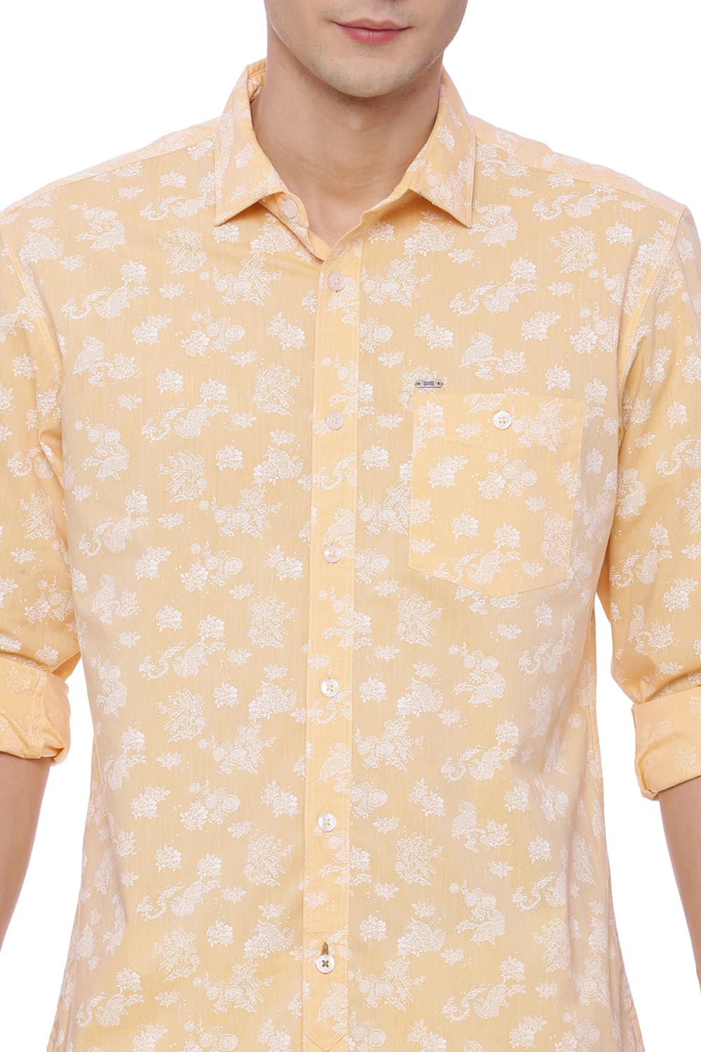 BASICS SLIM FIT PRINTED SHIRT